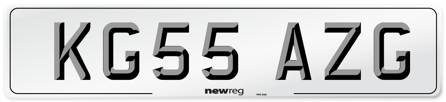 KG55 AZG Number Plate from New Reg